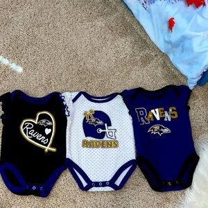 3 Raven Onesies